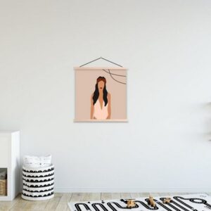 MuchoWow Poster Sommer - Badeanzug - Pastell, (1 St), Posterleiste, Textilposter für Wohnzimmer, Bilderleiste, Magnetisch