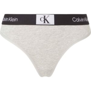 Calvin Klein CK96 Cotton Thong Hellgrau Baumwolle X-Large Damen