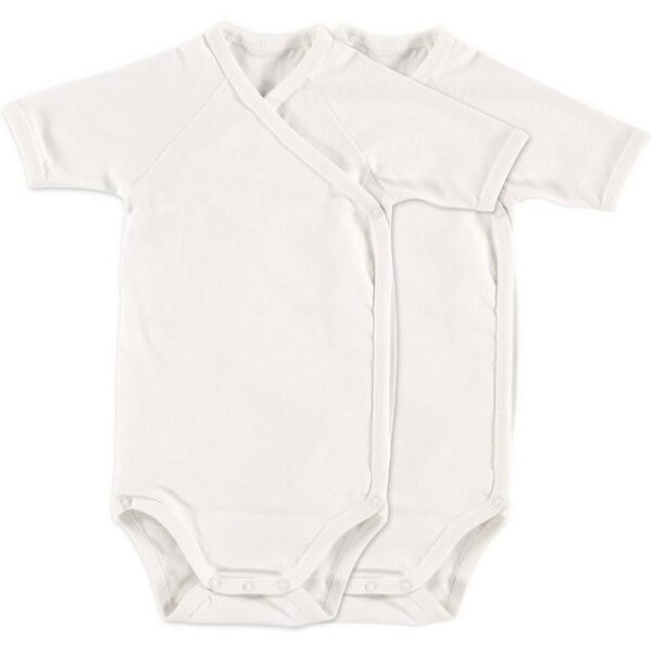 Alvi® Babyschlafsack Body kurzarm 2er-Set, off-white/off-white, 62 cm