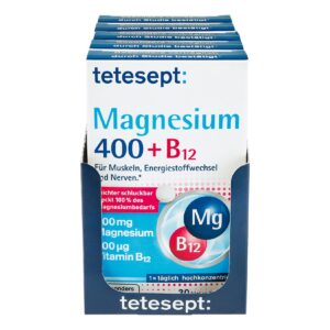 tetesept Magnesium 400 B12 hochdosiert 30 Stück 25,80 g, 5er Pack