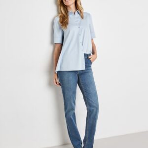 GERRY WEBER 5-Pocket Jeans Straight Fit Kurzgröße Blau 34S/34 Kurzgröße