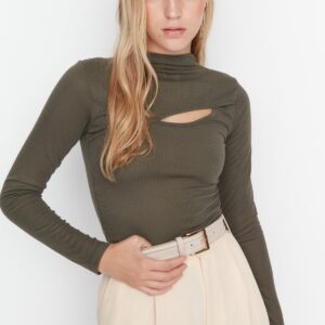 Trendyol Collection Body Khaki Slim Fit für Damen - M