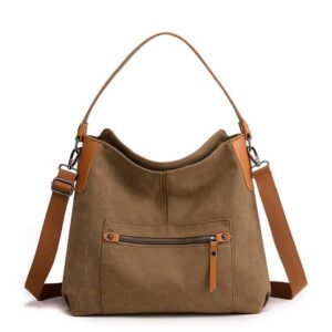 Paragon Carriers Handtasche Erweiterte Textur Leinwand Tasche einfach literarischen Handtasche, Große Kapazität Retro-Schulter Tasche Cross-Body Tasche