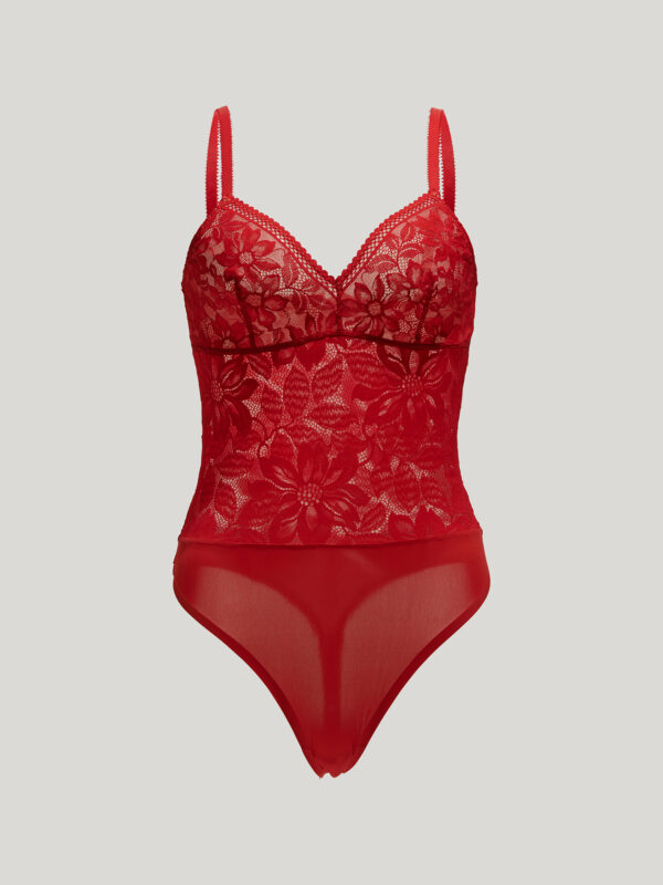 Wolford - Lace Body, Frau, red glow, Größe: XS