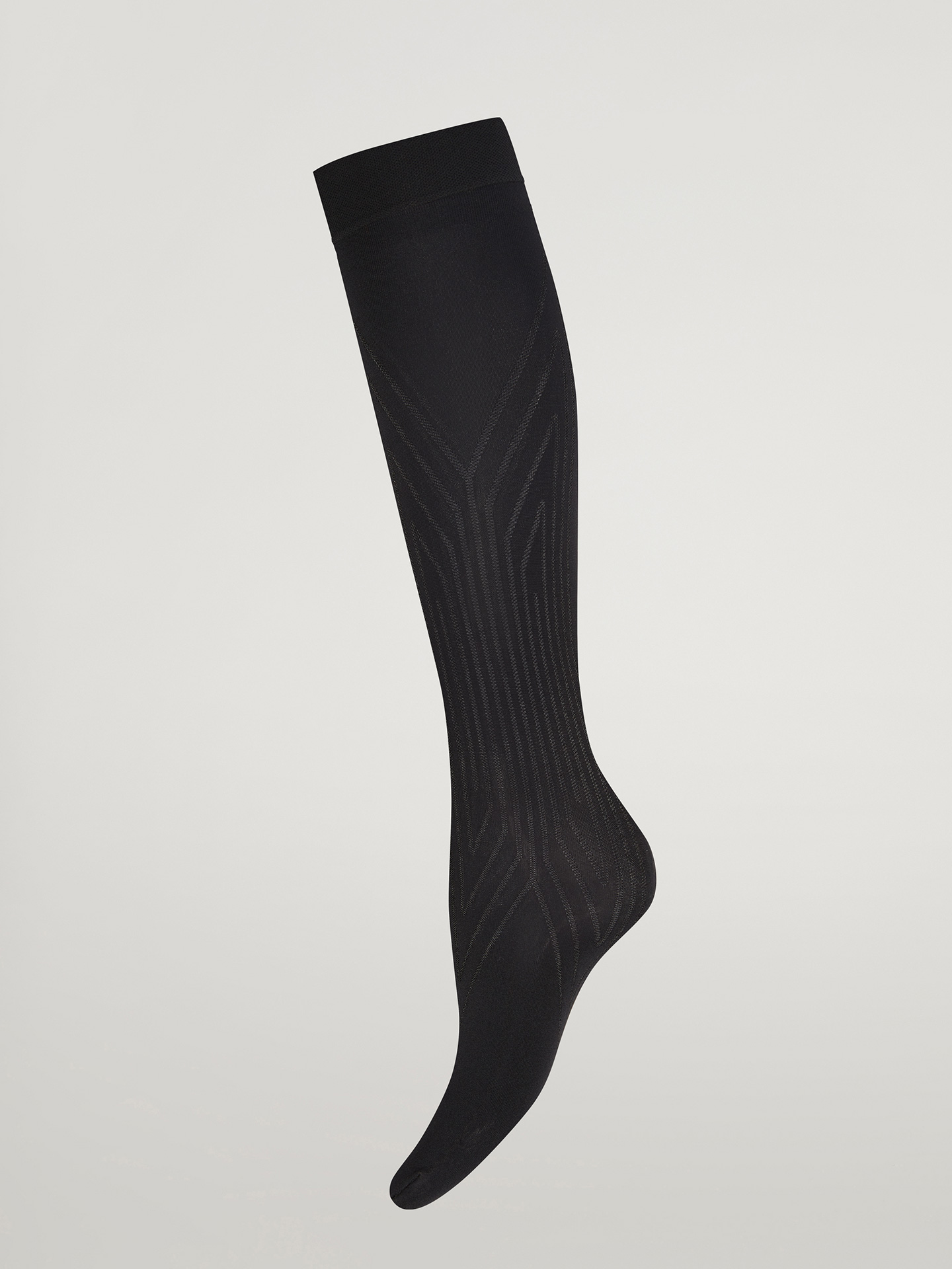 Wolford – Bodyline Geometric Knee-Highs, Frau, black, Größe: M