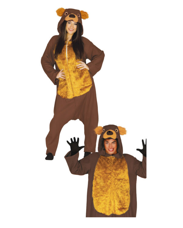 Bären Kostüm Jumpsuit als Tierkostüm L/XL