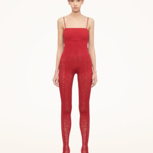 Wolford - Intricate Sheer Pattern Jumpsuit, Frau, autumn red, Größe: XS
